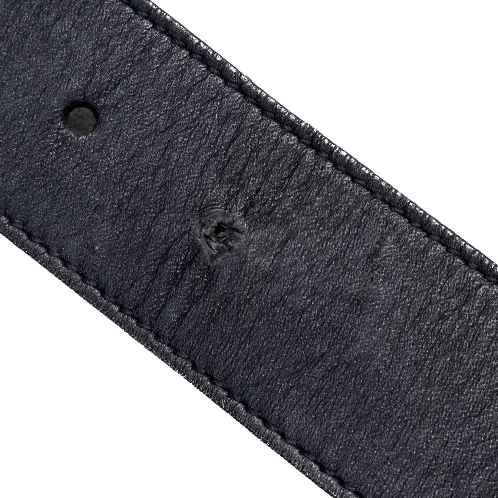 Gucci Women's Black Leather Square G Crystal Madelyn Buckle‎ Belt 90 CM SZ 80/32